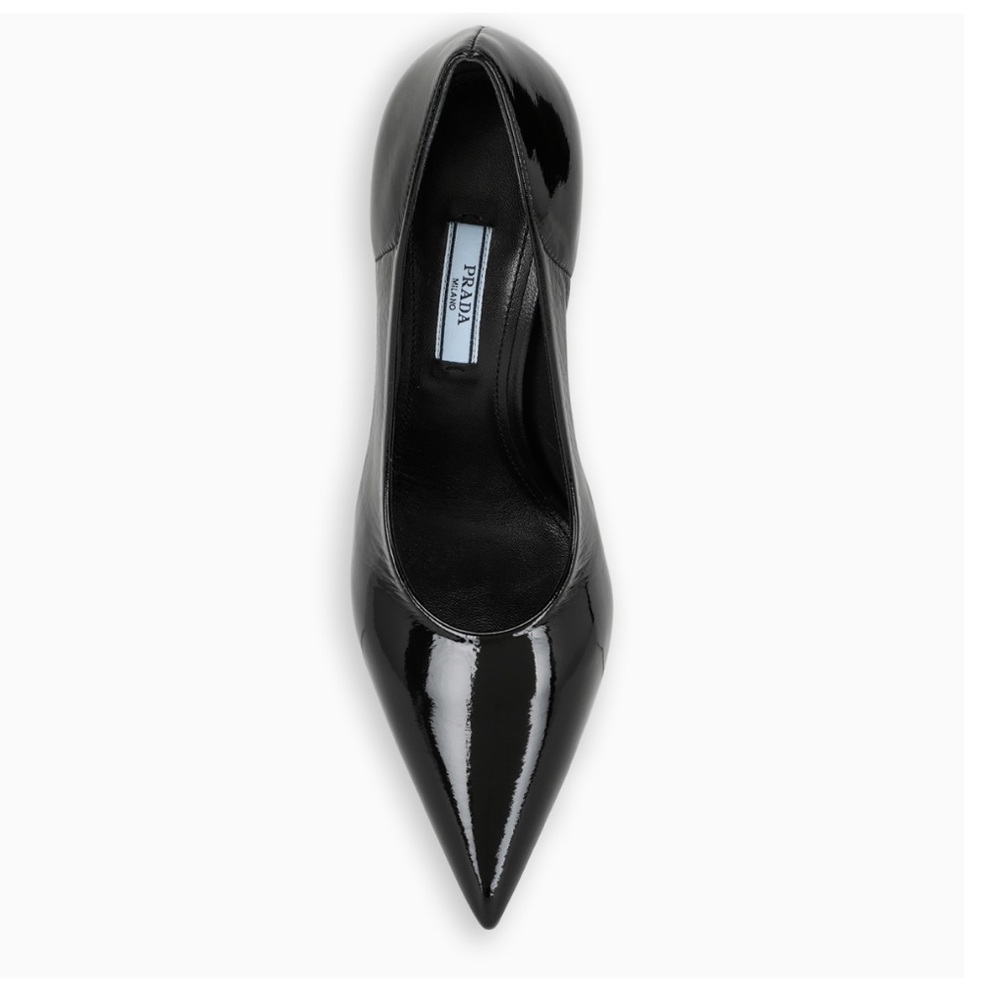Prada black patent heels
